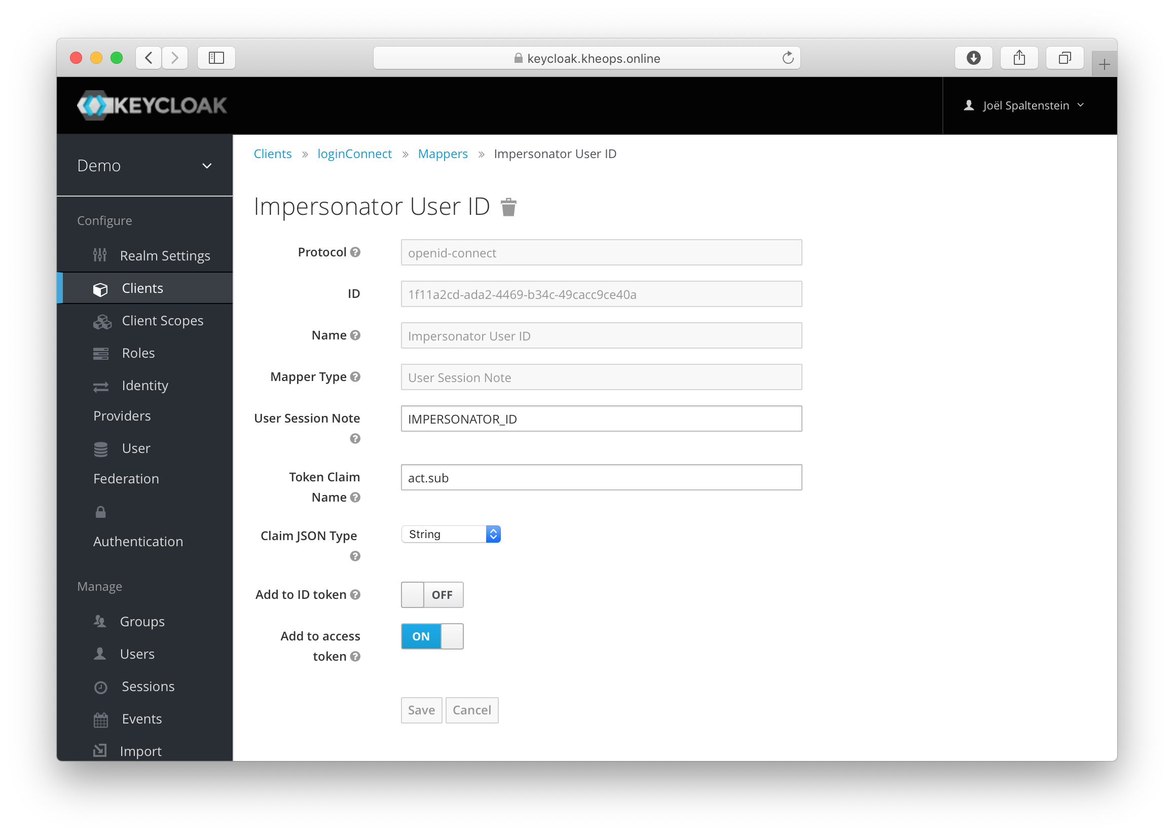 Configure Impersonator Mapper